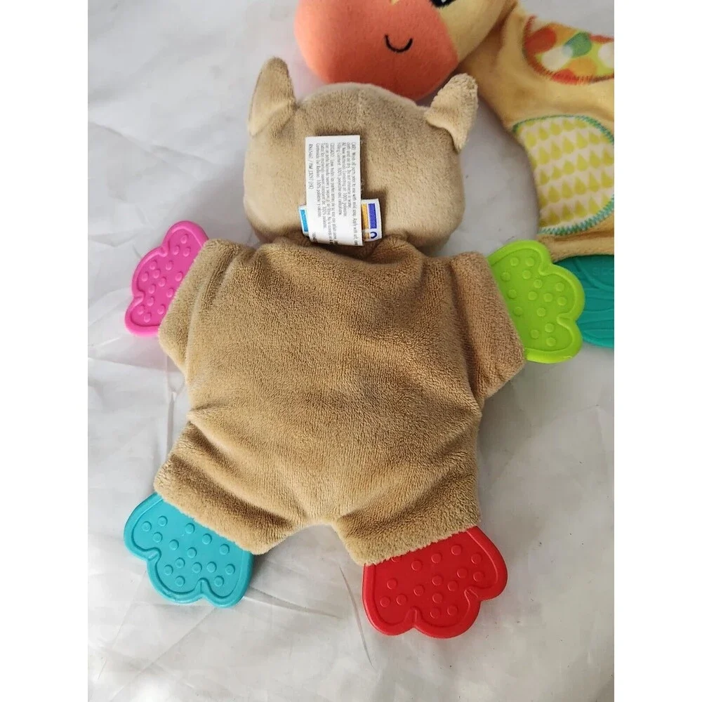 Baby Plush Teether Lot of 2 Owl Giraffe Cribmates Bright Starts Baby Stuffed Toy